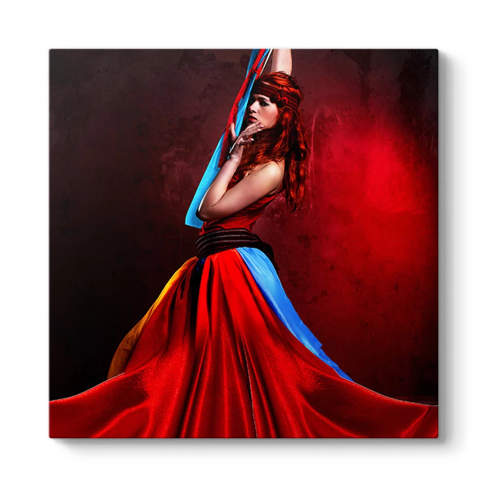 Kırmızı Elbise Tablosu - Model 3